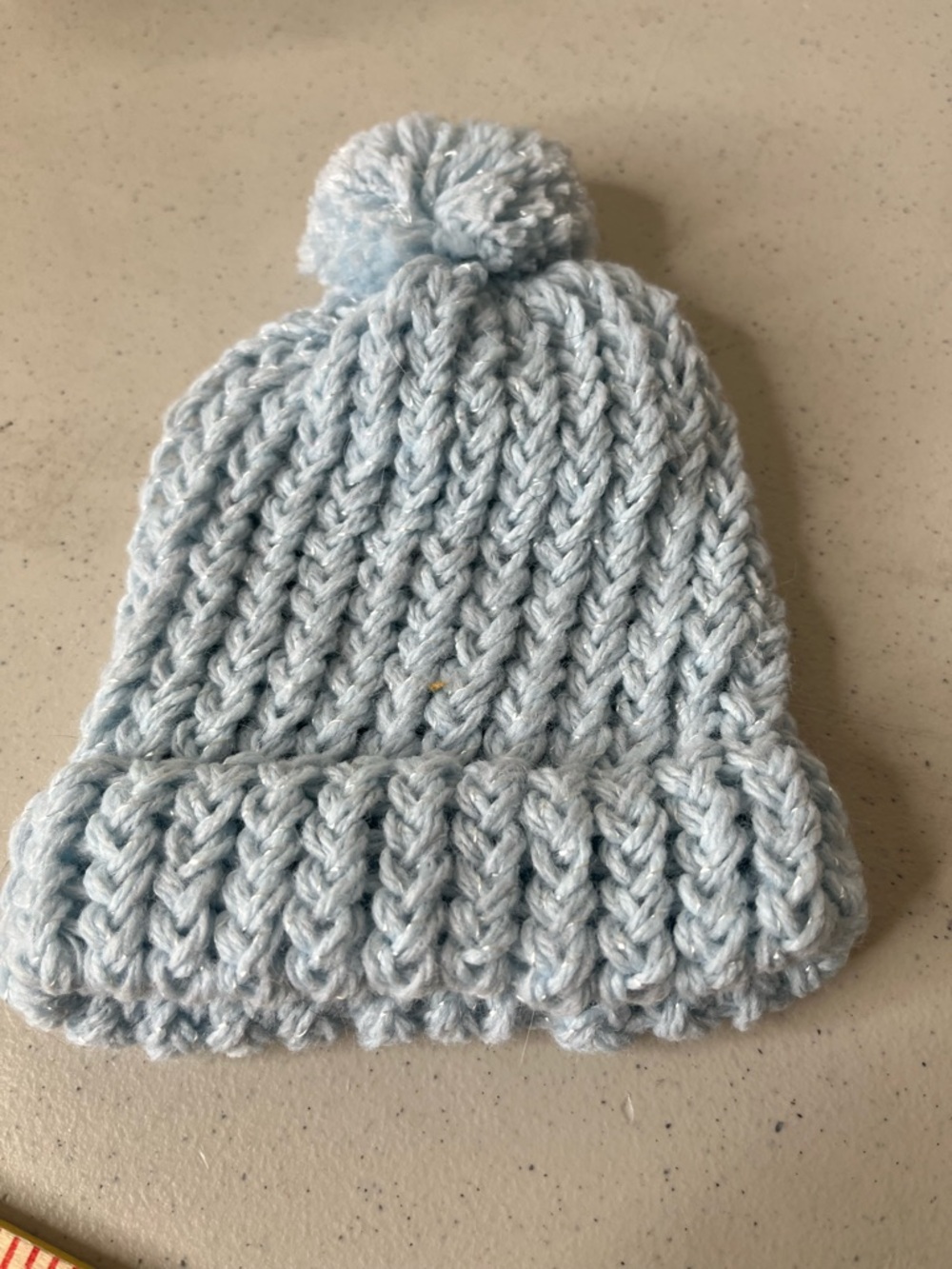 Newborn light blue Knit Baby Beanie